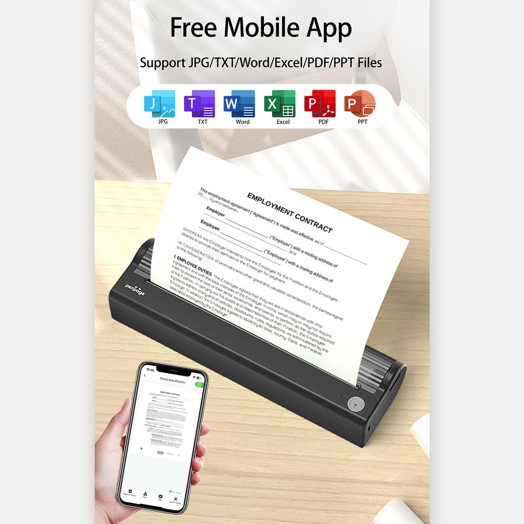 PeriPage 2 Rolls Thermal Paper Compatible with PeriPage A40 Thermal Printer Quick Dry Perfect for Photo Picture Receipt