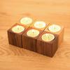 Solid Wood Candlestick Xmas Wedding Valentine's Day Prop Table Decoration Candle Stick Holder