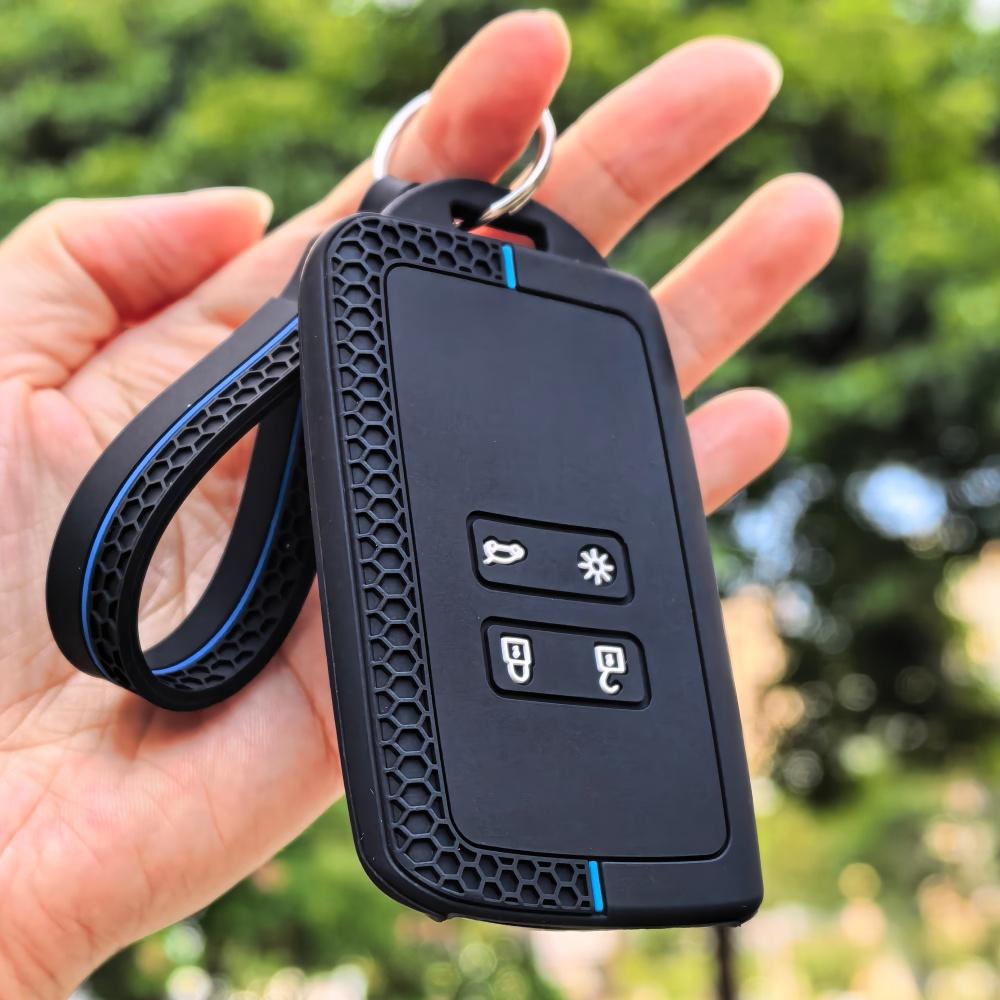 Silicone Keychain Car Key Cover For Renault Koleos Kadjar Captur Megane Talisman Espace Clio Zoe Scenic 4 Arkana Dacia Sandero