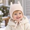 Windproof Baby Knitted Hat Ear Protection Infant Beanie Cap New Winter Baby Hat