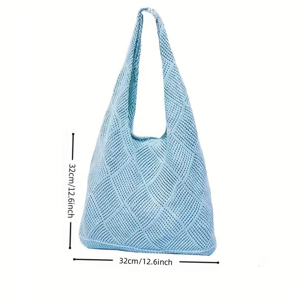 Women's Crossbody Shoulder Bag - Spring Summer Hollow Knit Style