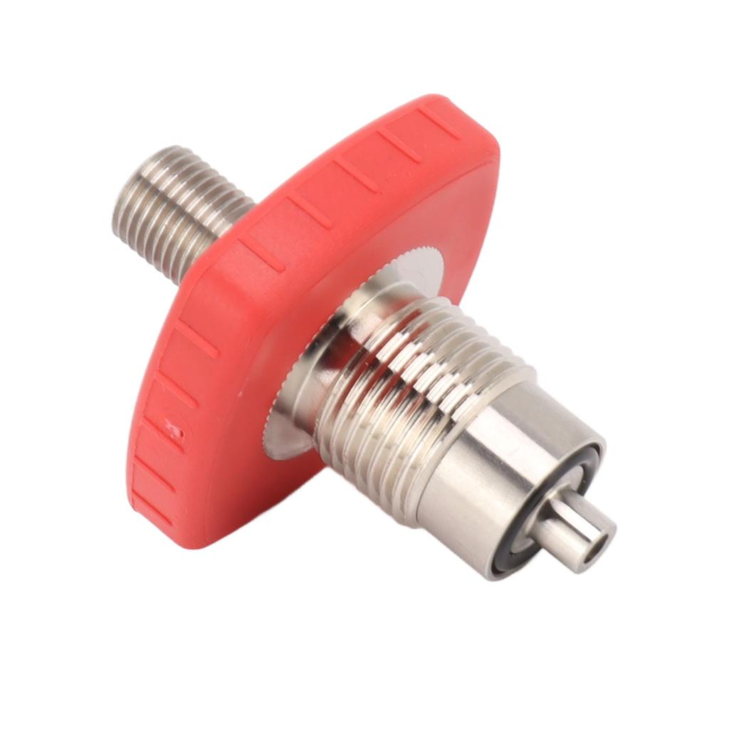 CO2 Tank Connector Red Square G5/8 to 1/4 Bspp Stainless Steel CO2 Tank Connector for Replacement