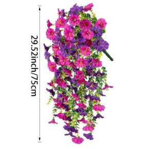

Fake Morning Glory Hanging Flowers-Artificial Petunias Plants For Household Garden Wall Hanging Wedding Party Festival Decoration 1PCS