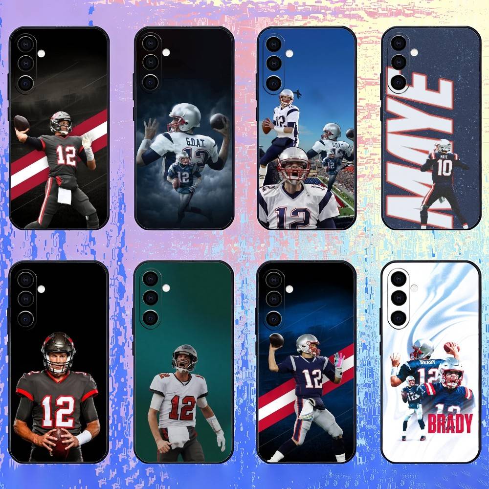 Baseball Player T-Tom B-Brady Phone Case For Samsung Galaxy A73,A72,A71,A70,A52,A51 Others Soft Black Cover
