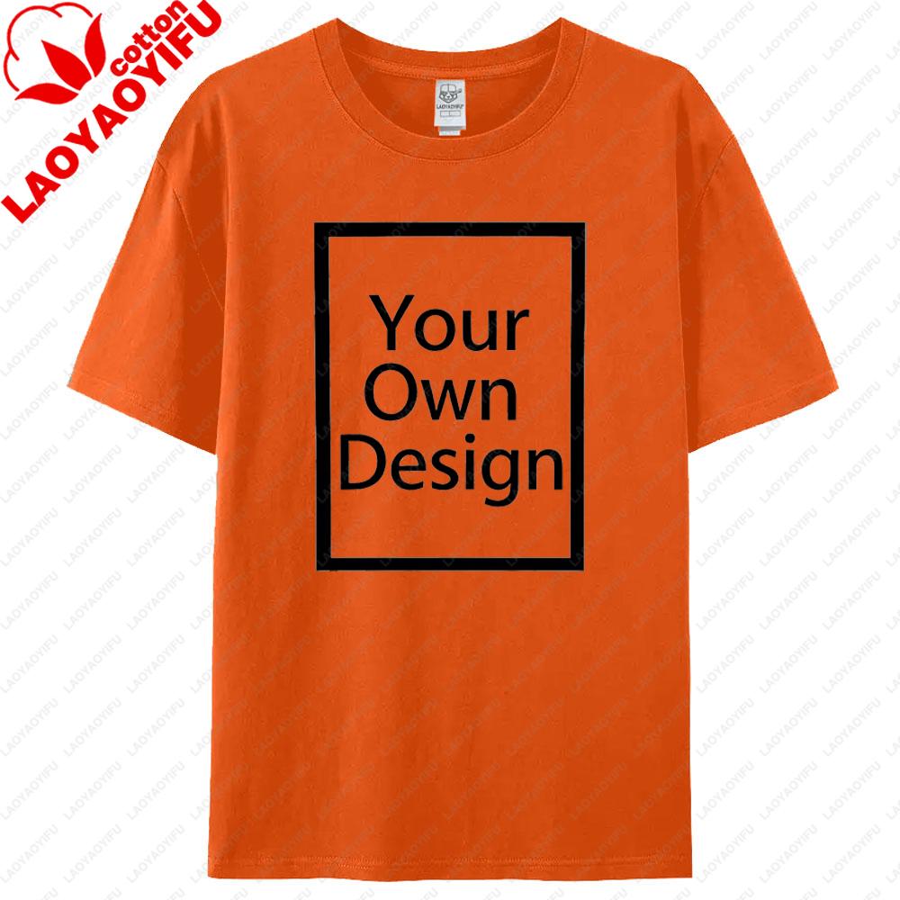 Customized Cotton Personalized Printed Shortsleeved Tshirt DIY Your Favorite Pattern or Logo 100 Cotton Top