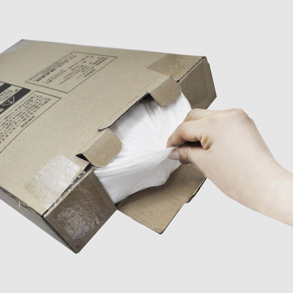 Nikko BOX Type Plastic Bag Garbage Bag Embossed 90L 100 Pieces Translucent BOX-E90