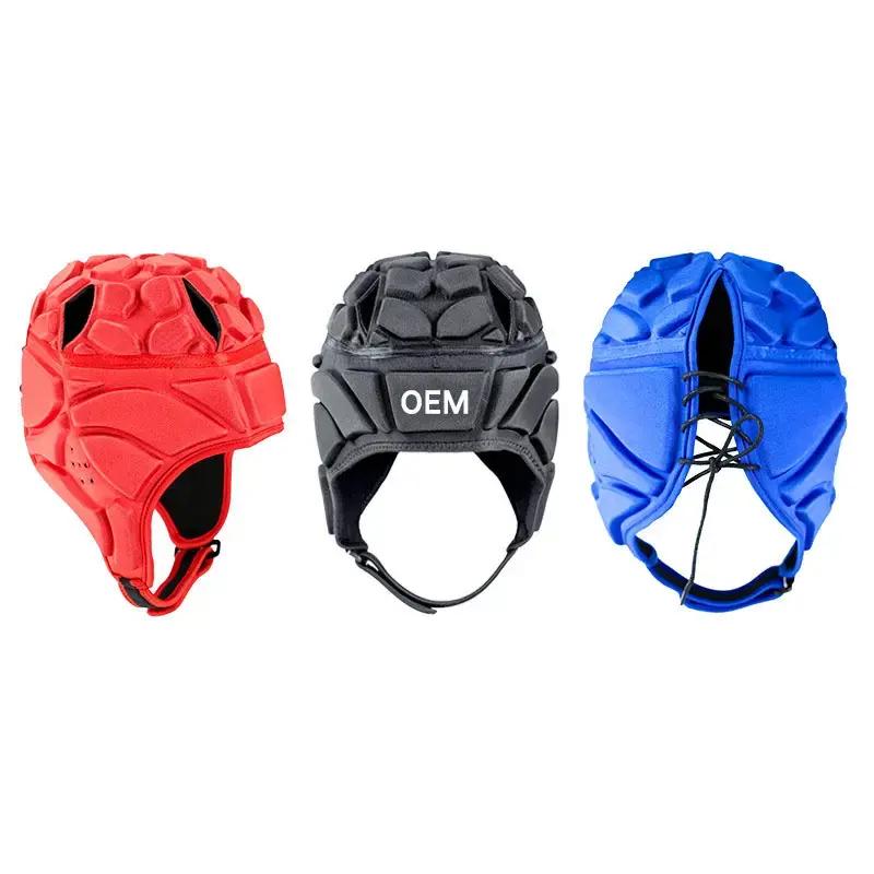 Unisex Sports Rugby Soccer DUAL SPORT Goalkeeper Adjustable Headgear Protector Football Head Guard Adult Large Soft EVA Helmet