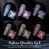 BORN PRETTY Gel Nail Glitter Flash Nail Gel Nail Glitter Color Gel Set Compatible (6 Colors) UV/LED