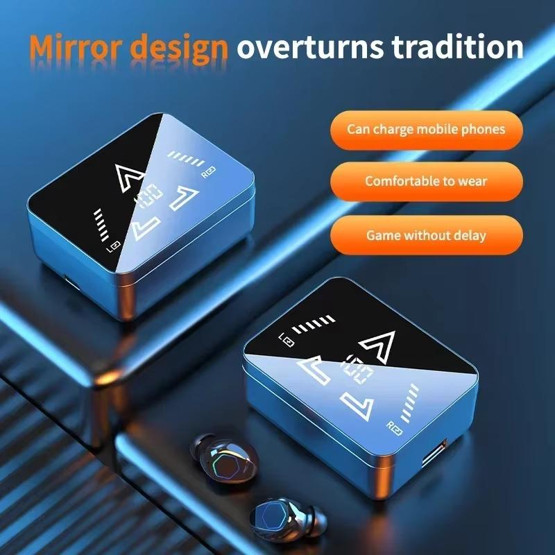 M48 Wireless Bluetooth Headset Noise Cancelling LED Earbud with Mic Wireless Headphones Bluetooth Earphones