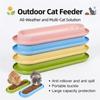 ABKP-Multi-Cat Home 4Pack Long Pet Food Bowls Large Capacity Non-Slip Easy Clean Dishes Indoor & Outdoor Feeding