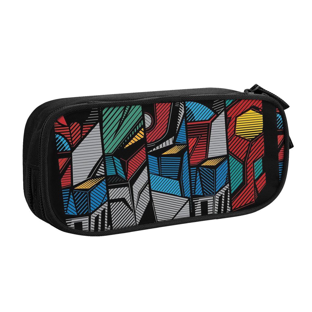 Go Nagai Grendizers Pencil Case Japanese Cartoon Anime Robot Pen Bags Big Capacity Students School Zipper Pencilcases
