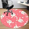 1pc Rabbit Heart Pattern Carpet for Office Non Slip, Round Carpet, Soft & Comfortable, Carpet for Office, Lightweight Round Floor Mat