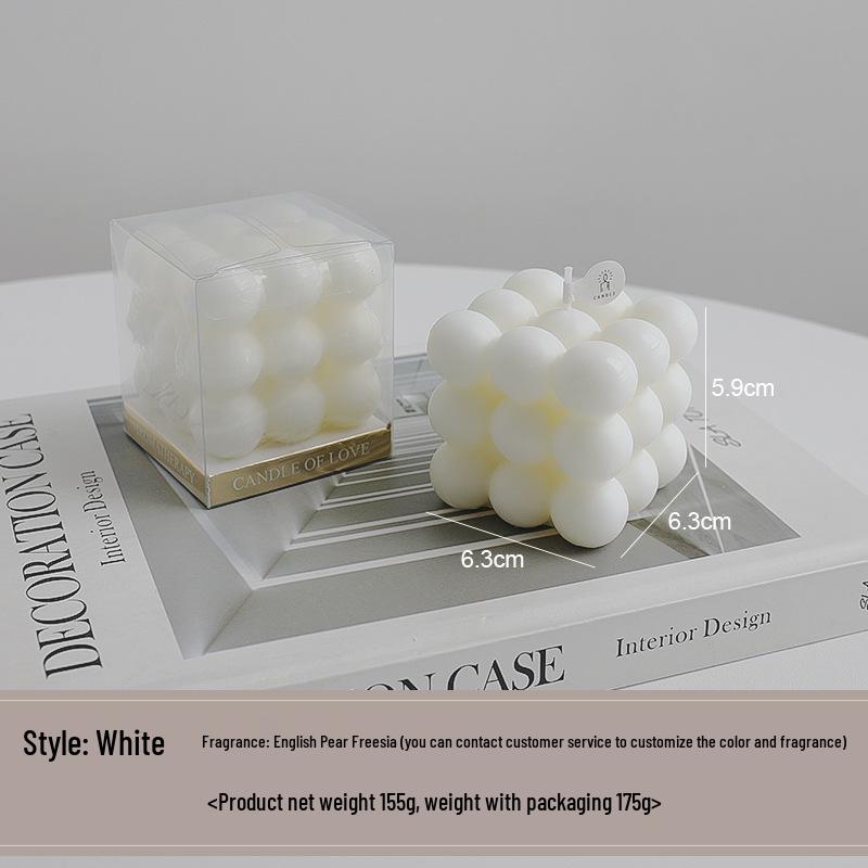 High-End Customizable Scented Candle Rubik's Cube Ornament Gift