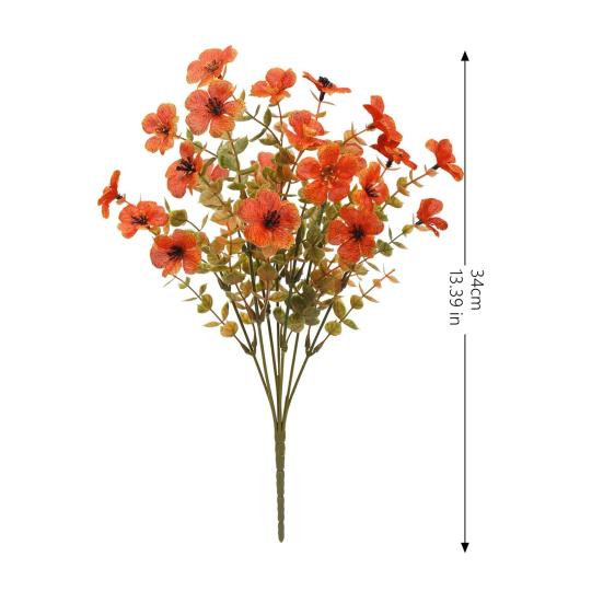 7 Steli Fiori Viola Artificiali Bouquet di Viola Finta Seta Resistenti ai Raggi UV Fioritura Finta da Esterno per Vaso Casa Giardino Decorazioni Matrimonio