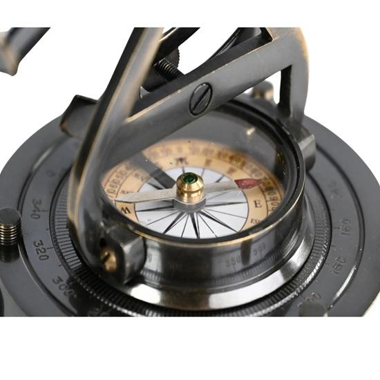 13.97 Cm Brass Alidade Telescope with Compass Nautical Maritime Decor
