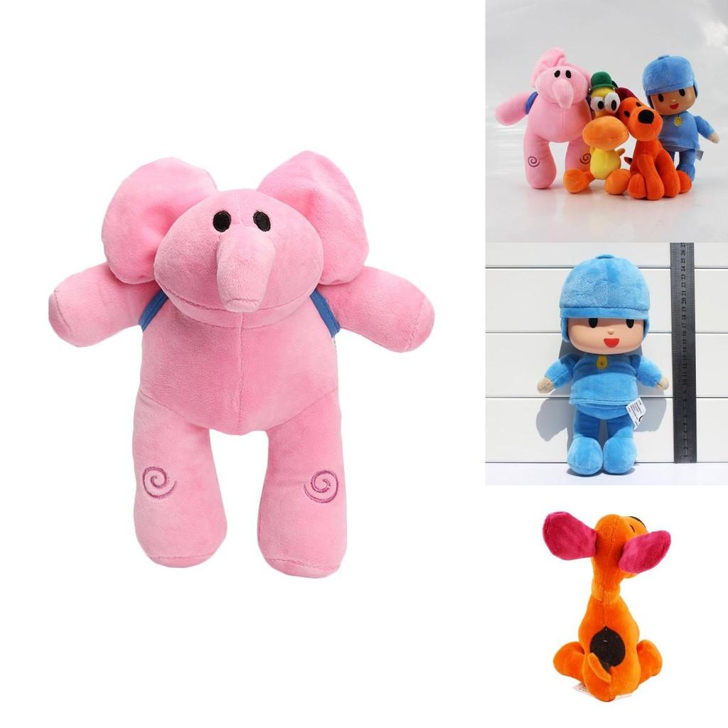 Adorable Set Of 4 Pocoyo Elly Pato Loula Soft Plush Stuffed Figure Toy Dolls For Kids
