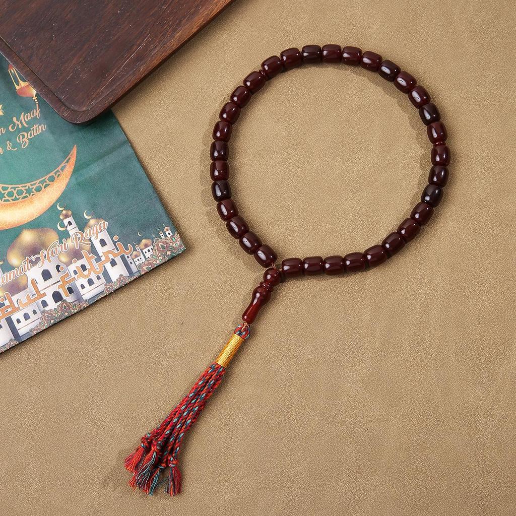 Solid Color Tassel Arabic Prayer Beads Unisex Bracelet