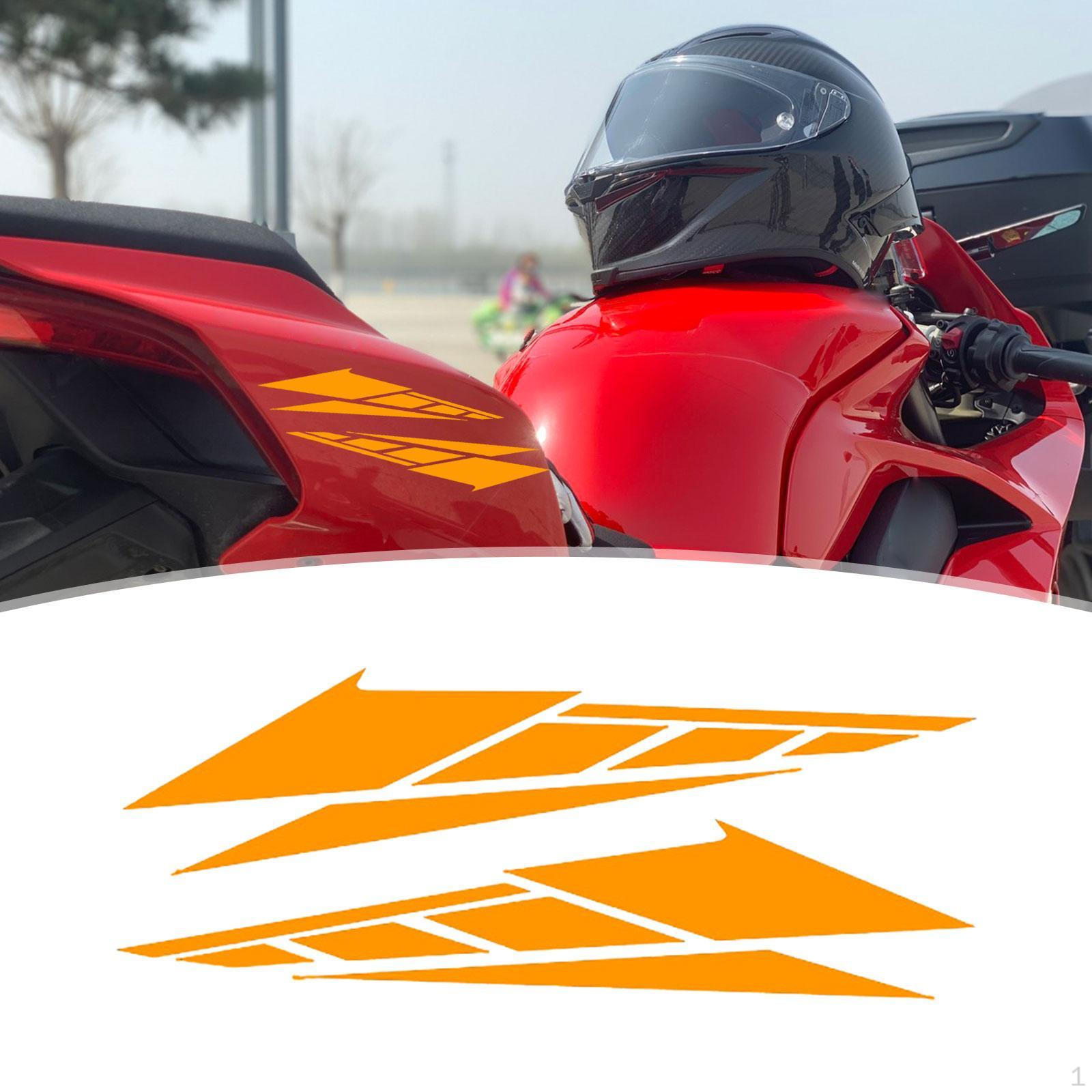 

1 Pair Motorcycle Body Decoration Stickers Waterproof Multifunctional Car Accessories PVC Material Yellow