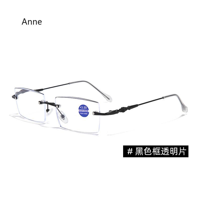 

Очки для чтения без оправы с защитой от синего света, женские, мужские, роскошные, металлические, ультралегкие, для пресбиопии, очки для чтения без оправы 2