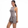 Women Backless Unitard Dance Dress Quick Dry Stretchy Sport Skirt Stage Performance Workout