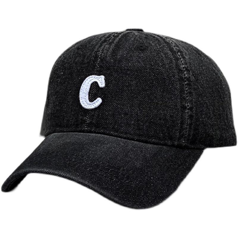C Letter Denim Baseball Cap Women'S Spring And Summer Ins Style Versatile Casual Cap Men'S Trendy Hat Soft Top