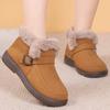 Fashion Winter Women's Snow Boots Korean Version 2025 New Plush Comfortable Super Warm Anti Slip Soft Bottom Belt Buckle Women's Shoes