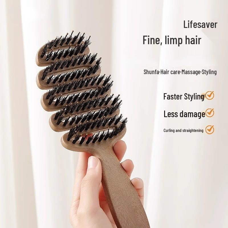 

Pine Cone Boar Bristle Volumizing Hairbrush & Scalp Massager for Women 1 Piece
