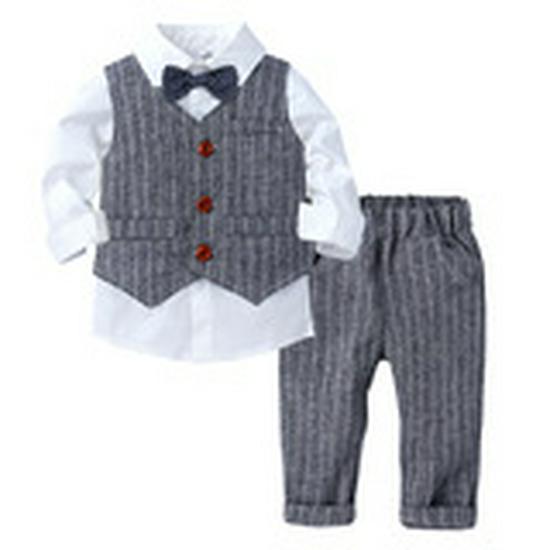 Schonku Kids' 2025 Spring & Autumn Formal Suit: First Birthday Gentleman Set