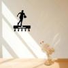 Wall Hook Black Steel Wall Decor for Living Room Bedroom Storage Organizer