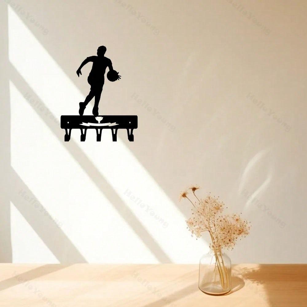 Wall Hook Black Steel Wall Decor for Living Room Bedroom Storage Organizer