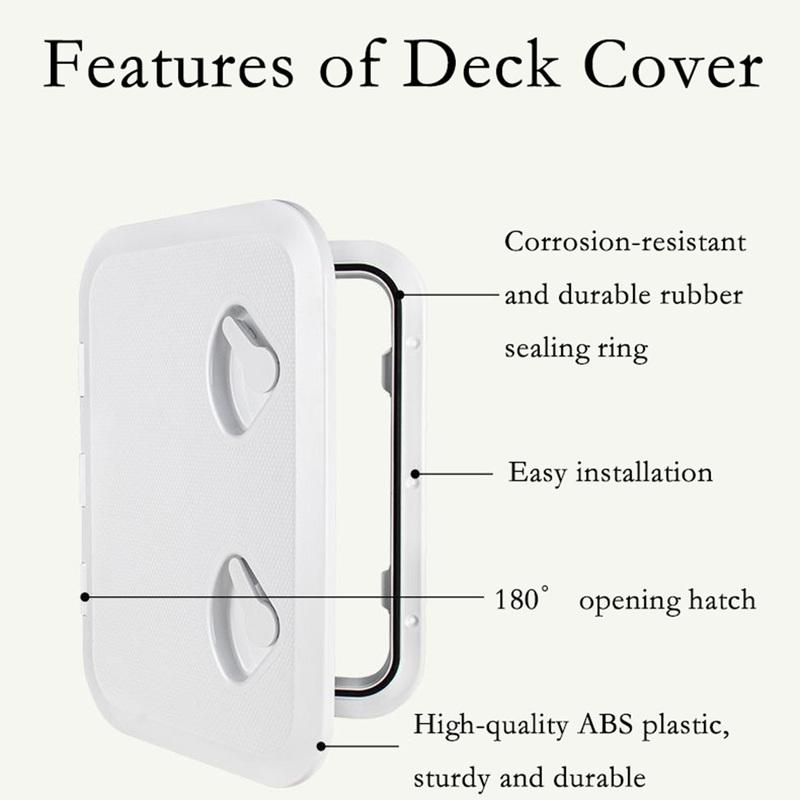 Marine Deck Plate, Inspection Hatch Cover, Square & Round Hand Hole Cover, Boat Yacht Accessories for Yachts & Speedboats
