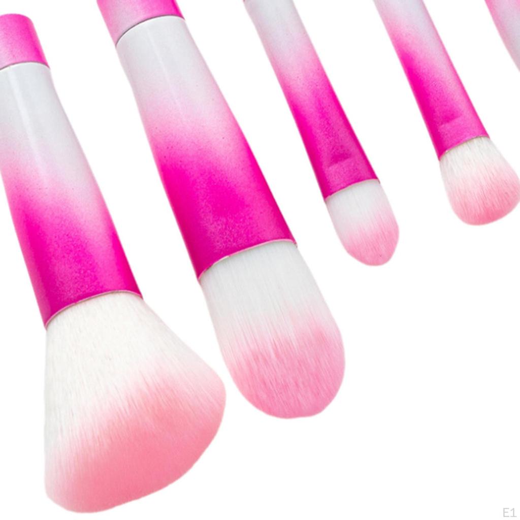 5 Pieces Beaded Eyeshadow Brush Make Up Tool Kits DIY Foundation Angled Beauty for