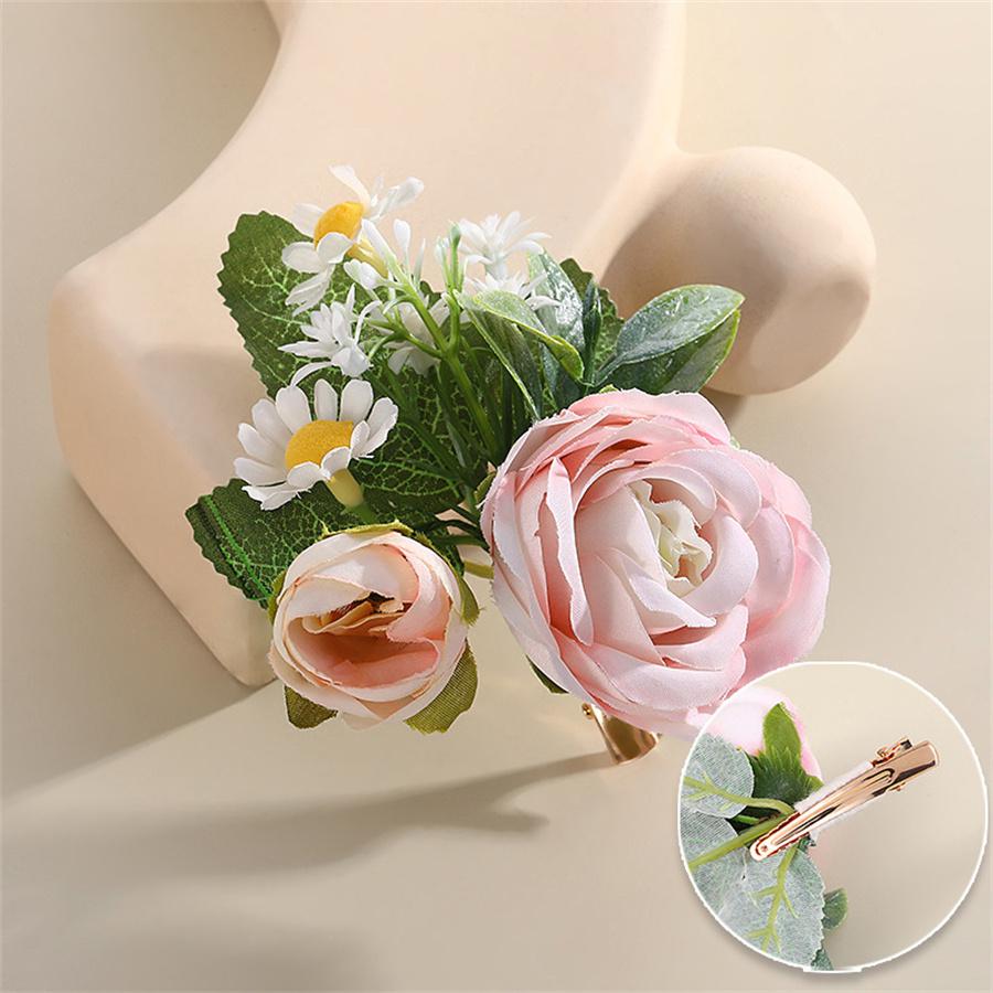New fashion Bridal Bohemian Flower Hair Clip Ladies Bride Bridesmaid Wedding Duckbill Clip Hair Accessories  Gifts