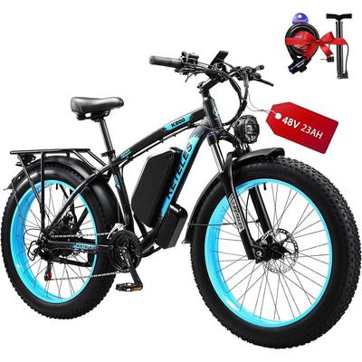 Bicicletă Electrică KETELES 26" Motor 1000Wx2 E-bike All Terrain 48V 23AH 21 Viteze Sarcină 150Kg Viteză Maximă 50Km/h K800