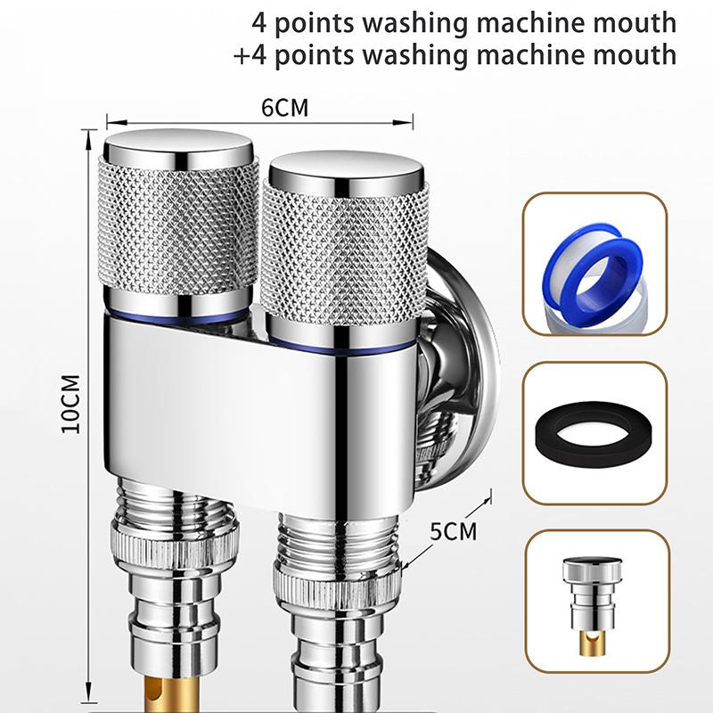 1 Satz Spezial Schnalle Wasserdüsenanschluss Trommel Automatisch 4 Punkte Vollkupfer Waschmaschinenhahn Automatisches Wasserventil