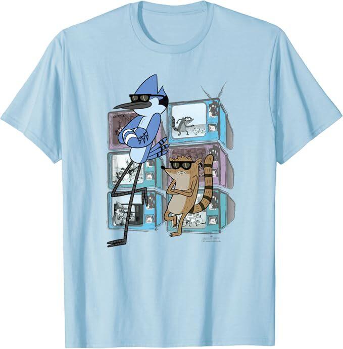 

Regular Show Mordecai and Rigby TV Too Cool T-Shirt L