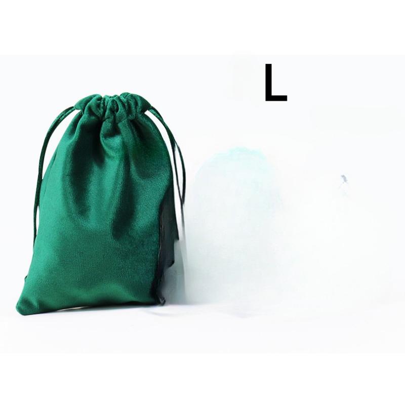 1Pc Vintage Velvet Drawstring Cosmetic Bag Solid Color Red Christmas Gift Bags Wedding Jewelry Packaging Pouches