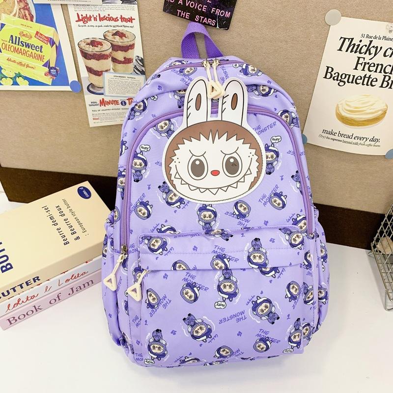Elementary School Bag Fashion Cartoon Printed Backpack Bag Light Weight To Go Out To Play Large Capacity Backpack Fashion