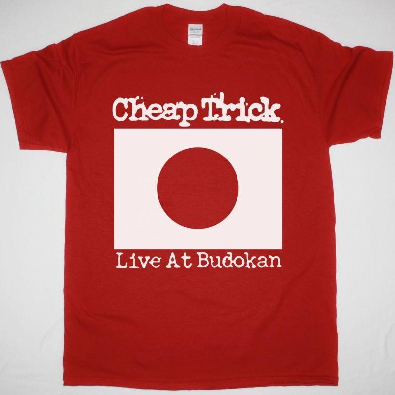 Cheap Trick Budokan Japan Flag Red T-Shirt Rock Tee S разноцветный