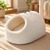Semi-Enclosed Cat Bed Portable Pet with Electric Blanket Indoor for Resting
