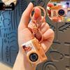 Trendy Capybara Camera Keychain: Flashing Plush Toy Schoolbag Charm Gift
