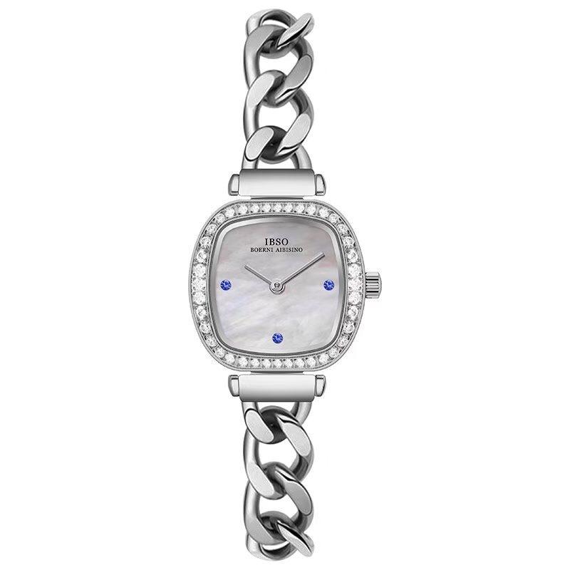 Square Diamond Rough Chain Bracelet Women s Watch Fashion Watch High-end Gold Watch Women s Watch