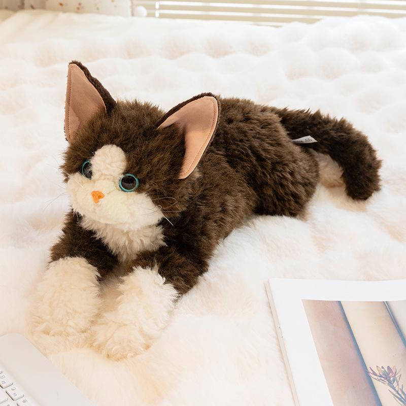 

Adorable German Cat Plush Doll - Cartoon Companion for Kids 45cm 0.4kg черный серый