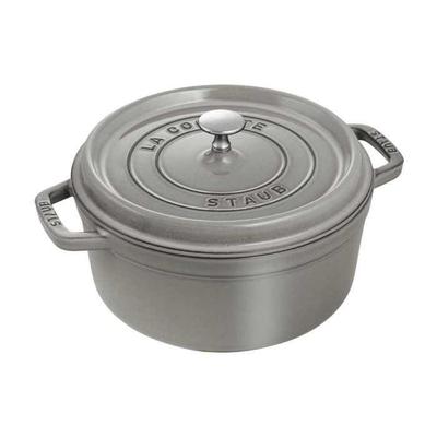 STAUB 405093120 - Round Cocotte - Ø 26 Cm - Graphite Grey