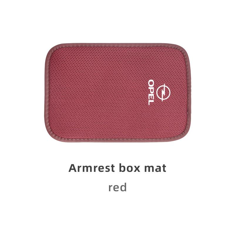 Car Armrest Box Pad Ice Silk Arm Rest Cover Soft Cushion For Opel Astra Grandland Corsa Mokka Frontera Insignia Zafira Vivaro JS9