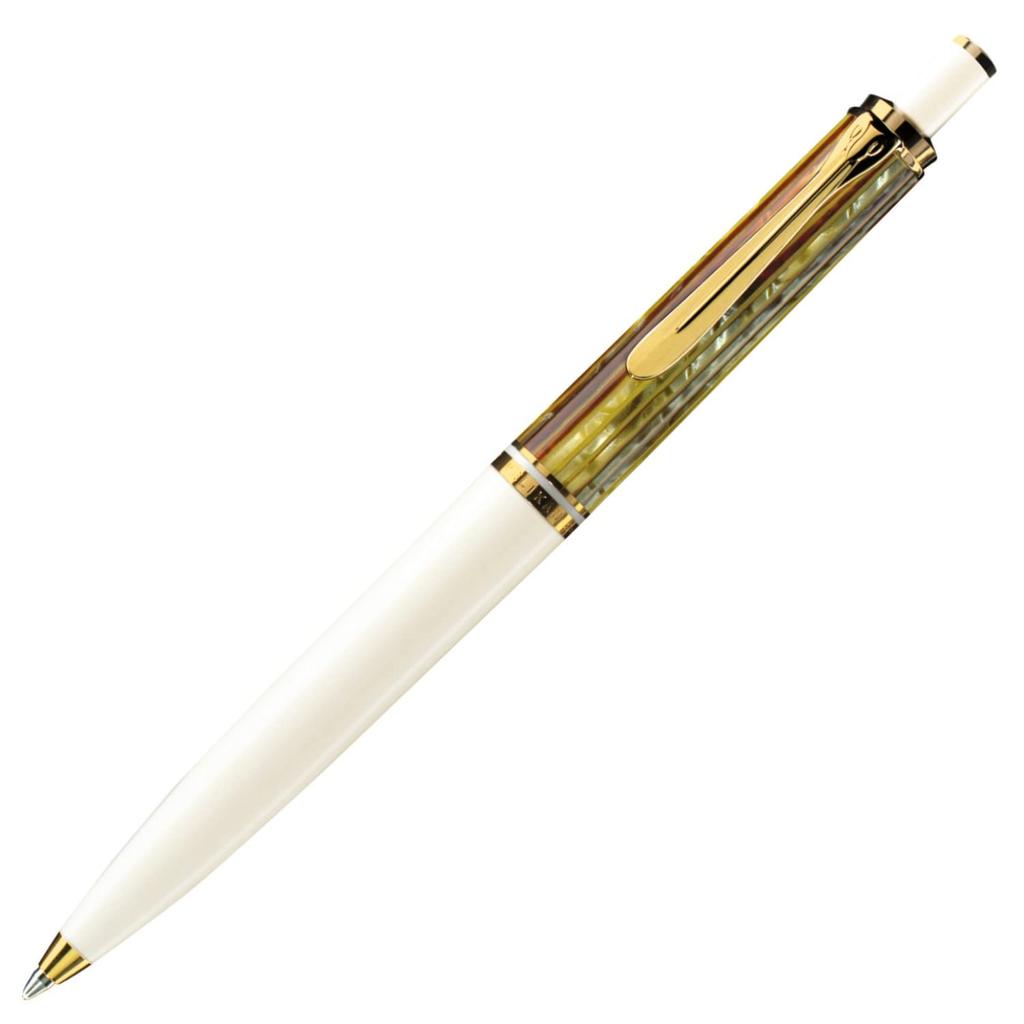 Pelikan White Tortoise K400 Ballpoint Officially Imported Souverän Pen, Oil-Based,