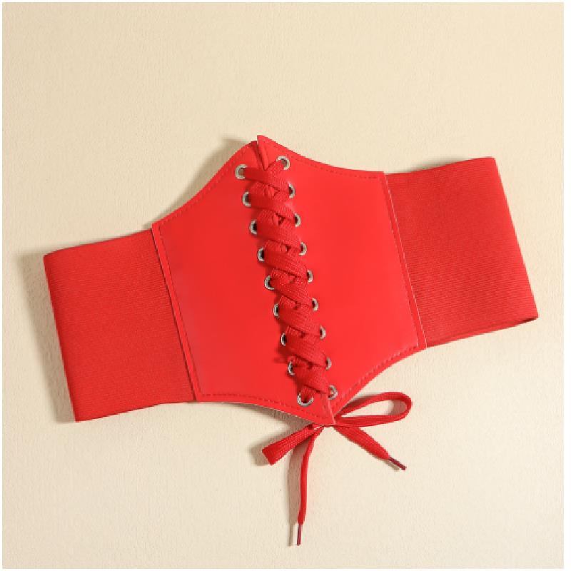 

Корсет Панк Черный Широкий Пояс из ПУ Кожи Похудение Пояса для Тела для Женщин Эластичный Пояс с Высокой Талией Женский Пояс для Платья Корректирующее Белье для Тела красный