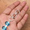 Blue Topaz Gemstone : 925 Sterling Silver Handmade Multi Gemstone Bracelet Jewelry