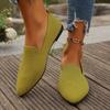 Women's Solid Color Mesh Flat Shoes, Shallow Mouthed Lightweight Soft Sole Casual Shoes, Breathable Low Top Shoes