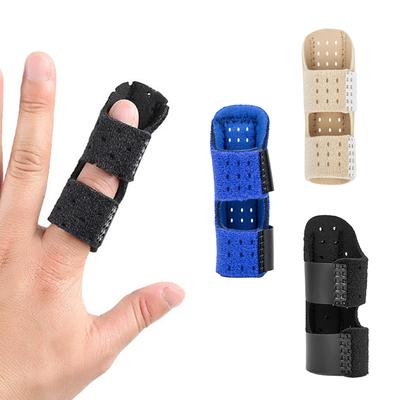 Férula Corrector de Dedo Ajustable Placa de Acero Alivio del Dolor Soporte Férula de Mano Correa de Fijación Protector Transpirable